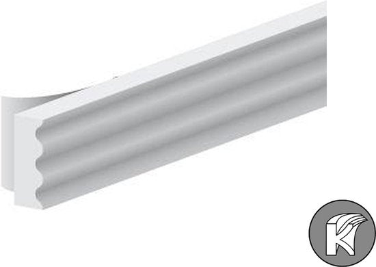 Draft strip - White - Plastic - Ellen - Ellen K-profile 9 x 3 mm x 7.5 m white