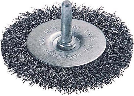 Wolfcraft Draadborstel met 6 mm schacht – staaldraad, gegolfd