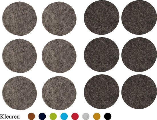 Bar Essentials Onderzetters 12 stuks – vilt, rond Ø 10 cm – foto 2 van 2