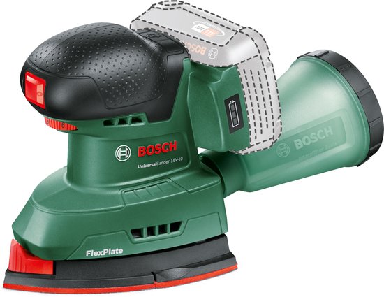 Bosch UniversalSander 18V-10 - Accu multischuurmachine - Incl. Rechthoekige schuurvoet en 2 schuurbladen - excl. 18V accu en lader – foto 2 van 4