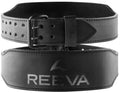 Reeva Lifting Belt met Dubbele Gesp - Maat L - 6 mm - Zwart Leren Gewichthefriem met 6mm dikte