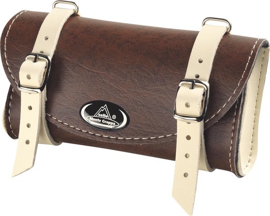 Selle Monte Grappa Fashion - Zadeltas - Kunstleer - Donkerbruin / Wit