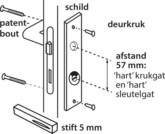 Starx WC-schild met slot, aluminium zwart – 18 × 4,1 cm, 2 stuks – foto 3 van 4