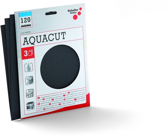 Schuller Eh'klar sandpaper AQUACUT - waterproof, 3 sheets
