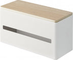 Yamazaki Rin Tissuebox dubbelzijdig – 26 × 11 × 14 cm, staal en hout – foto 1 van 4