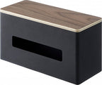 Yamazaki Rin tissuebox dubbelzijdig – 26 × 11 × 14 cm, staal en hout – foto 1 van 4