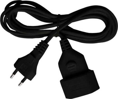 Brennenstuhl plastic extension cable (for indoor use, 3 m cable, with Euro plug and coupling) black