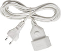 Brennenstuhl Kunststof Verlengkabel, Voor Binnen, 3 M Kabel, Met Euro-Stekker En Koppeling), Wit