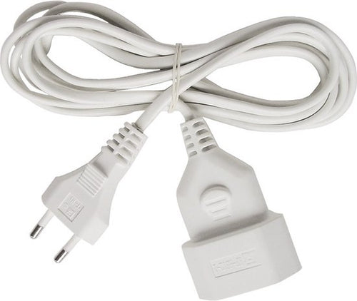 Brennenstuhl Kunststof Verlengkabel, Voor Binnen, 3 M Kabel, Met Euro-Stekker En Koppeling), Wit