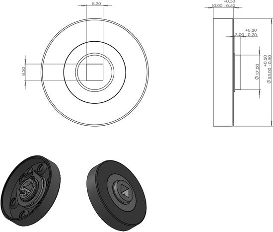 Differnz | Eindhoven door handle | round rosette | gold