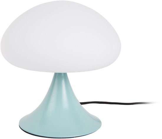 Leitmotiv Hongo tafellamp – Ø 20 cm, mistig blauw glas – foto 1 van 4