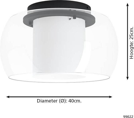 EGLO Briaglia-C Plafonnière – LED 24,8 W, Ø 40 cm – foto 4 van 4