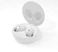 LEDWOOD LD-I9W-TWS-PAST-WHI - LUNA TWS in-ear oordopjes. draadloos opladen. wit