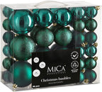 Mica Decorations Kerstballenset 46 stuks – onbreekbaar, petrol – foto 1 van 2