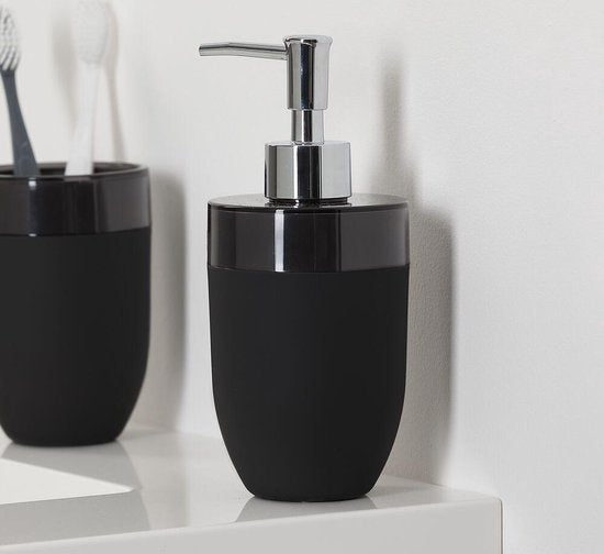 Sealskin Bloom - Distributeur de savon 375 ml - à poser - Noir