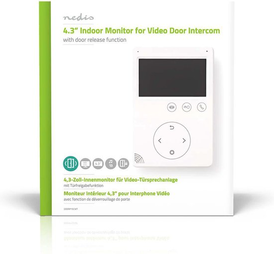 Nedis Videodeurbel – 4,3 inch kleurenmonitor, 2-weg communicatie – foto 4 van 4