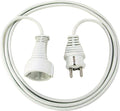 Brennenstuhl quality plastic extension cable with grounded plug and connector (indoor extension cord with 2m cable) white
