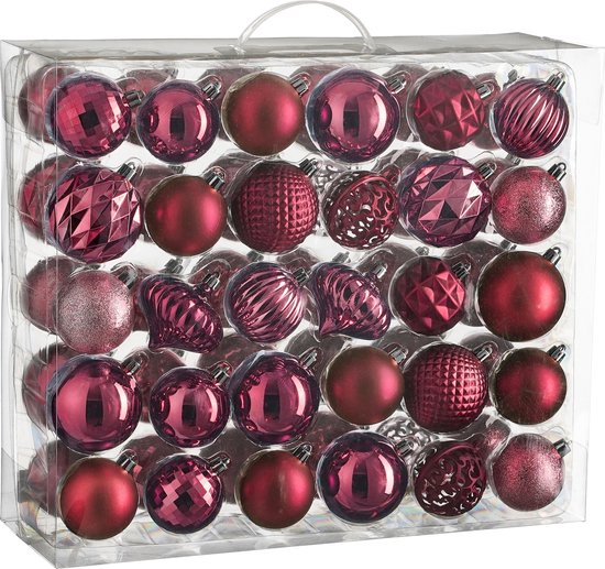 Mica Decorations Kerstballen set (60 stuks) – Ø 7 cm, onbreekbaar – foto 1 van 3