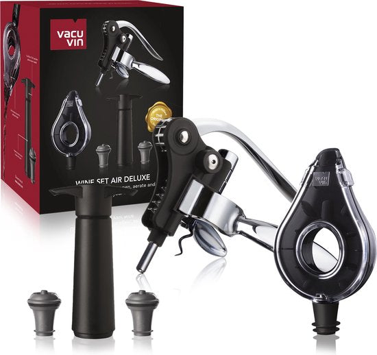 Vacu Vin Wine Set Air Deluxe 5-delig – kurkentrekker, beluchter – foto 1 van 4