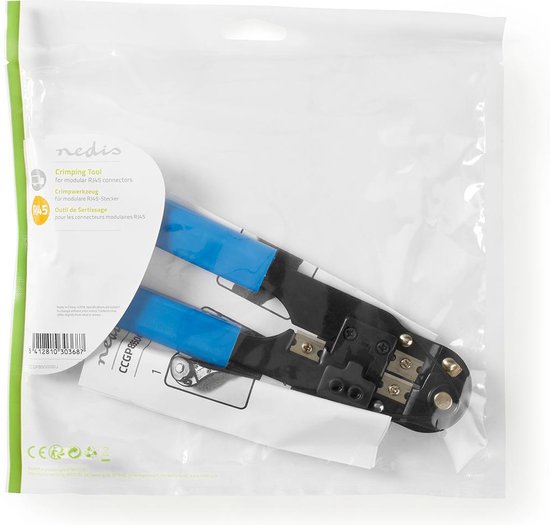 Nedis Krimptang – voor RJ45 connectors, CAT5e/CAT6/CAT6a – foto 2 van 4