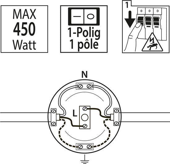 Scanpart Voetschakelaar voor lampsnoer – 450 W, 220 V – foto 3 van 4