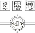 Scanpart Voetschakelaar voor lampsnoer – 450 W, 220 V – foto 3 van 4