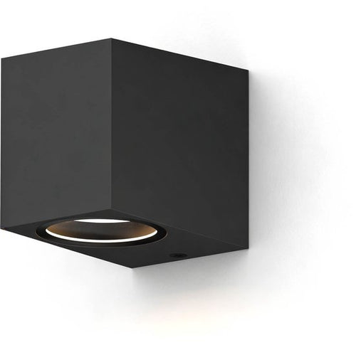 Calex Wall Downlight Sanremo - GU10 - IP54 Water and Dust Resistant - Suitable for Indoor and Outdoor Use - Easy Installation - Rectangular - Black