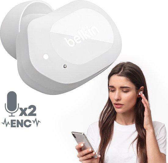 Belkin SoundForm Play True Wireless oordopjes – Bluetooth 5.0, 31 uur accu – foto 2 van 4