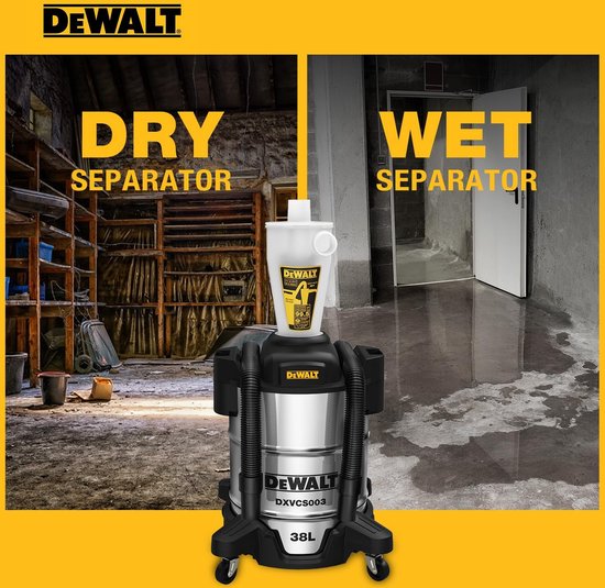 DeWalt DXVCS003 Voorafscheider – roestvrij staal, 34 L – foto 3 van 4