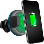 SBS Draadloze autohouder TESUPROUNDWIR10W – 10 W fast charge, zwart – foto 1 van 3