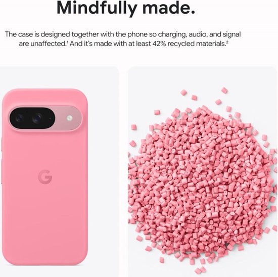 Origineel Google Pixel 9 / 9 Pro Hoesje Duurzame Back Cover Zwart