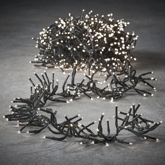 Luca Lighting Cluster Christmas Lights with 1512 LED Lights - L970 cm - Classic White