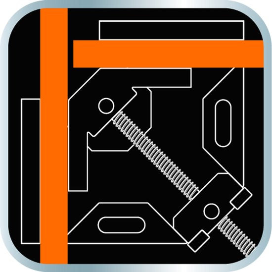 NEO 45-490 - Angle Screw Clamp - Non-slip Handle - Mounting Options - Max 70mm