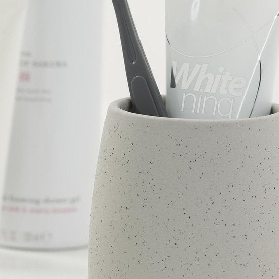 Sealskin Braid - Freestanding Toothbrush Cup - Gray