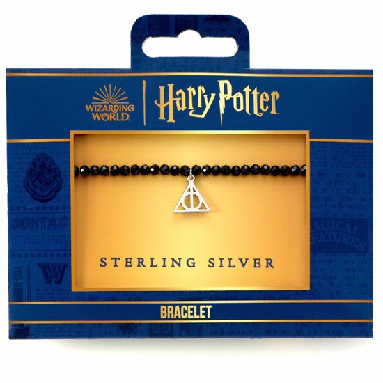 The Carat Shop Harry Potter Halfedelstenen Armband met Zilveren Deathly Hallows Bedel