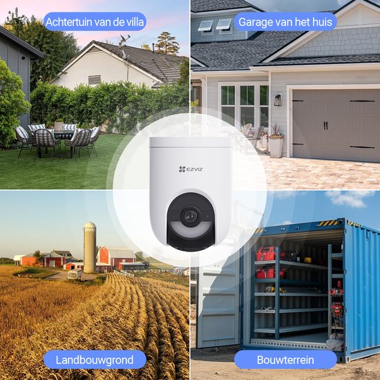 EZVIZ HB8 Lite beveiligingscamera 4G & Wifi 6 kit – 2K+ PTZ, IP65 – foto 2 van 4