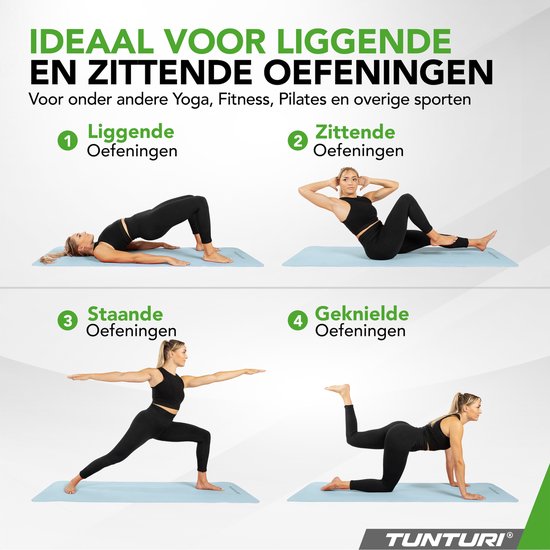 Tunturi Yogamat – 183 × 61 cm, 8 mm dik