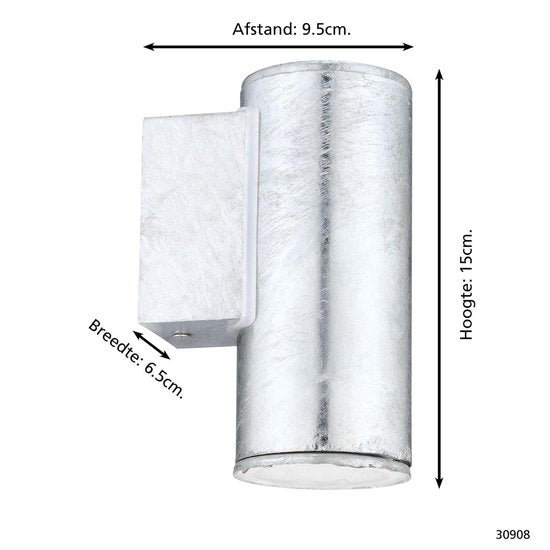 EGLO Riga 4 Wandlamp – 1× GU10 LED, IP44 – foto 4 van 4