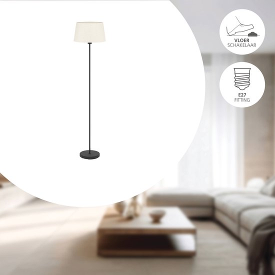 EGLO Febres Vloerlamp – 1× E27, hoogte 153 cm – foto 3 van 4