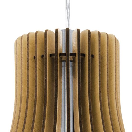 EGLO Tindori Hanglamp - 1 Lichts - Ø380MM. - Nikkel-Mat - Ahorn – foto 3 van 4