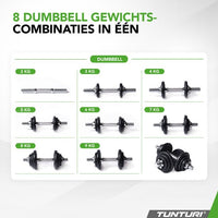Tunturi Halterset – 20 kg, gietijzer – foto 2 van 4
