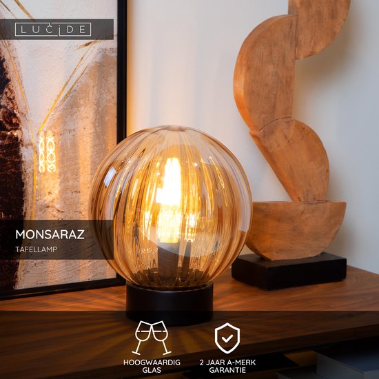 Lucide Monsaraz Tafellamp – 1× E27, Ø 25 cm – foto 2 van 4