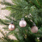 Decoris Mini kerstballen (14 stuks) – Ø 3 cm, lichtroze – foto 2 van 3