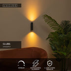 Lucide Clubs wandspot – 2× GU10, zwart aluminium – foto 2 van 4