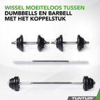 Tunturi Halterset – 20 kg, gietijzer – foto 3 van 4