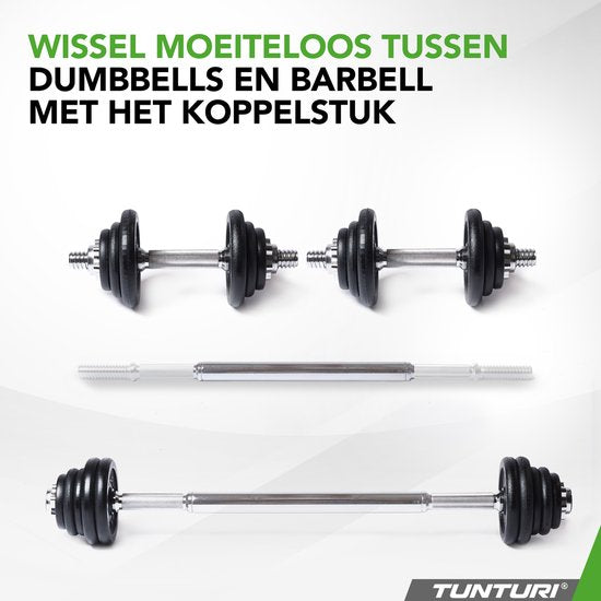 Tunturi Halterset – 20 kg, gietijzer