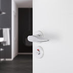 Impresso Sutton Deurkruk met rozet en toiletsluiting – rond, aluminium – foto 4 van 4