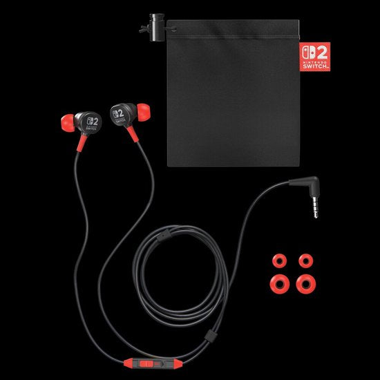 PowerA Bedrade Oordopjes voor Nintendo Switch 2 - Zwart