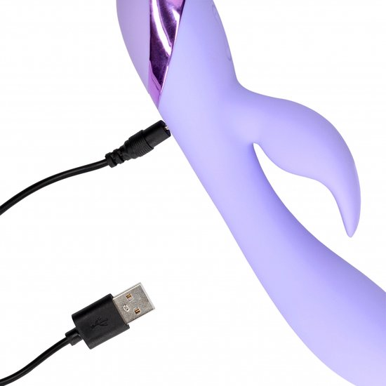 Shots - Loveline LOVE002PUR - Smooth Silicone Rabbit Vibrator - Digital Lavender