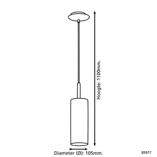 EGLO Troy 3 Hanglamp – 1× E27, Ø 10,5 cm – foto 4 van 4